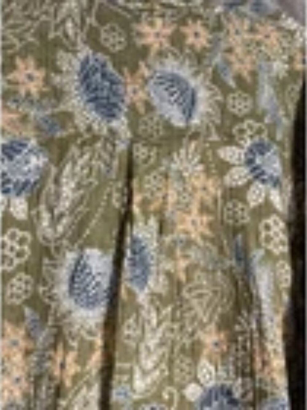 Rip Skirt Hawaii Travel Dress Womens XXL Long La Boheme Olive Green Beach Gauze - Picture 4 of 7